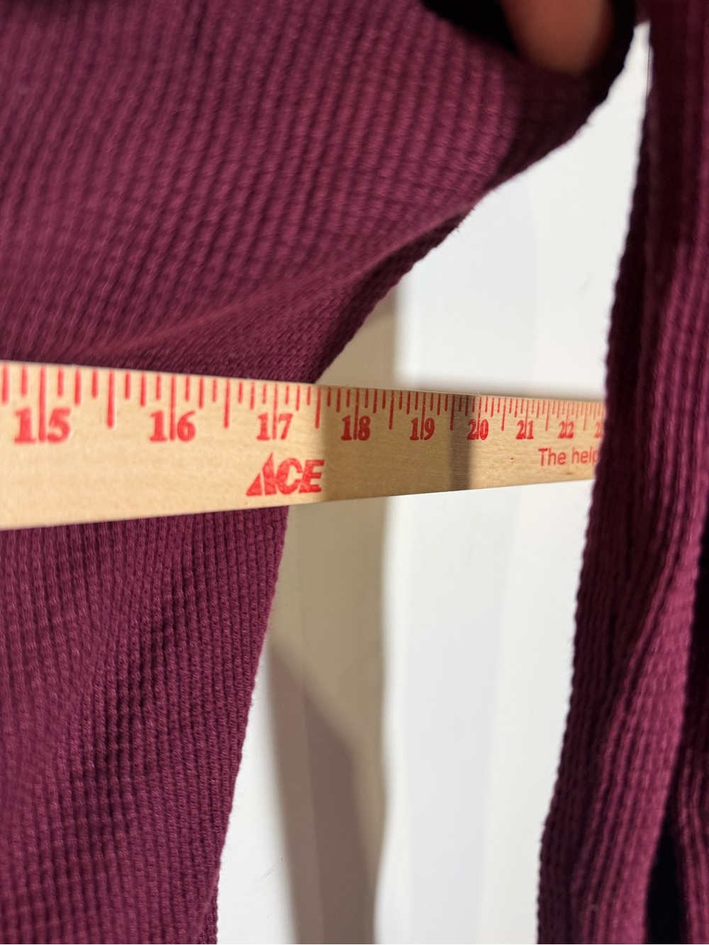 Faherty LEGEND Waffle Long Sleeve Top Maroon Red PIMA COTTON Size XS Layering - Picture 4 of 7